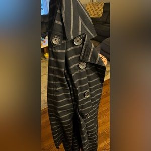 Merona Women’s Navy Striped Rain Coat size M